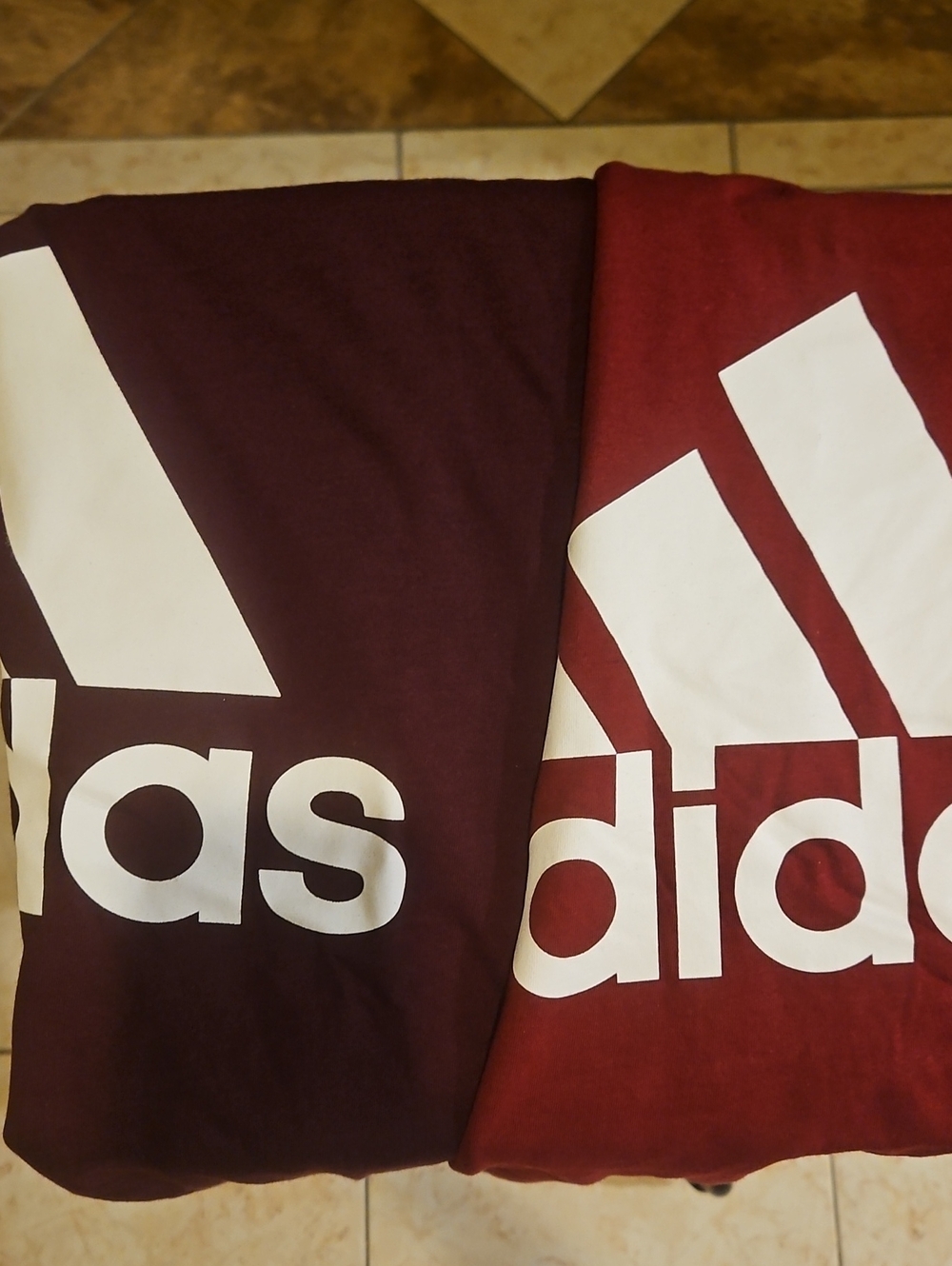 Adidas Mens Logo T-shirts in Burgundy and Maroon (Bundle Of 2) (1)